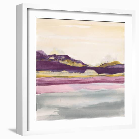 Purple Rock Dawn II Gold-Chris Paschke-Framed Art Print