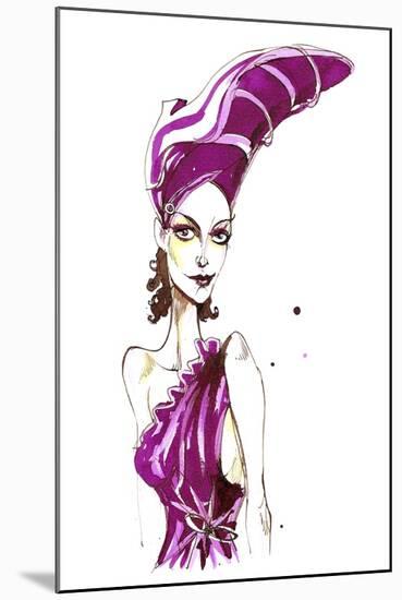 Purple sandal hat: from a series inspired by Elsa Schiaparelli's shoe-shaped hat-Neale Osborne-Mounted Giclee Print