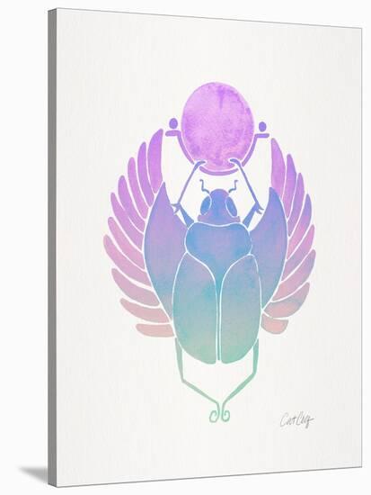 Purple Scarab-Cat Coquillette-Stretched Canvas