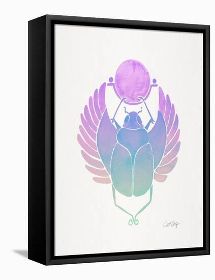 Purple Scarab-Cat Coquillette-Framed Stretched Canvas