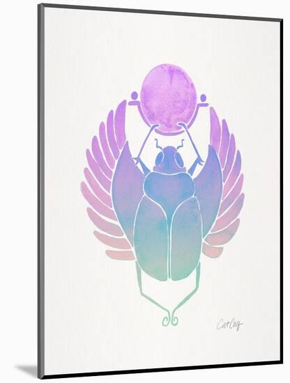 Purple Scarab-Cat Coquillette-Mounted Art Print