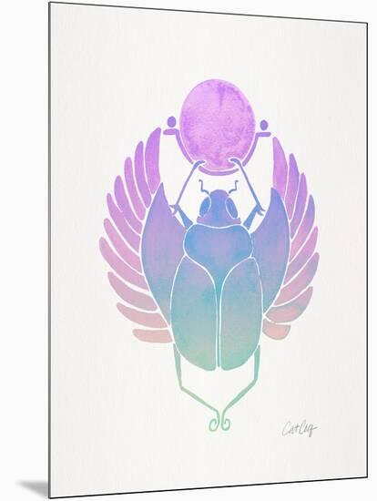 Purple Scarab-Cat Coquillette-Mounted Art Print