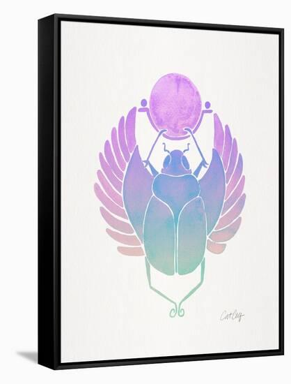 Purple Scarab-Cat Coquillette-Framed Stretched Canvas