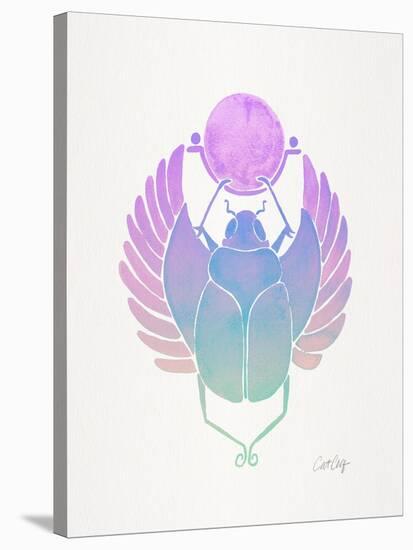 Purple Scarab-Cat Coquillette-Stretched Canvas