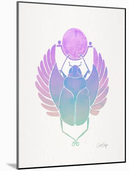 Purple Scarab-Cat Coquillette-Mounted Art Print