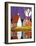 Purple Sky and Stars Cottages-Cathy Horvath-Buchanan-Framed Giclee Print