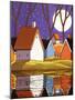 Purple Sky and Stars Cottages-Cathy Horvath-Buchanan-Mounted Giclee Print