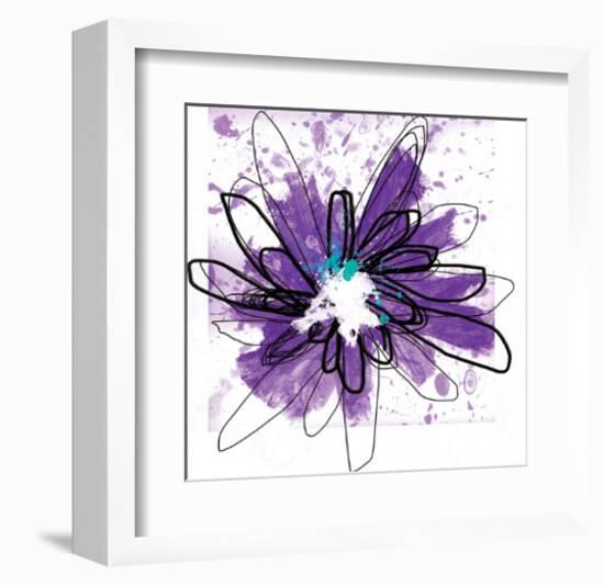 Purple Splash Flower-Elle Stewart-Framed Art Print