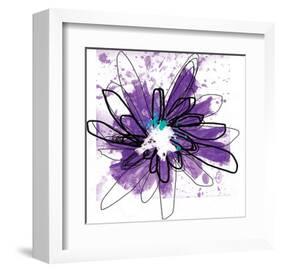 Purple Splash Flower-Elle Stewart-Framed Art Print