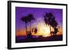 Purple Sunset - In the Style of Oil Painting-Philippe Hugonnard-Framed Giclee Print
