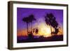 Purple Sunset - In the Style of Oil Painting-Philippe Hugonnard-Framed Giclee Print