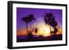 Purple Sunset - In the Style of Oil Painting-Philippe Hugonnard-Framed Giclee Print