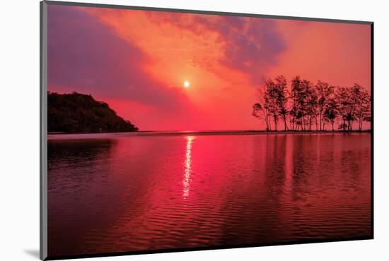 Purple Sunset over the Sea-kalarati-Mounted Photographic Print