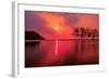 Purple Sunset over the Sea-kalarati-Framed Photographic Print