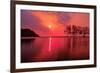 Purple Sunset over the Sea-kalarati-Framed Photographic Print