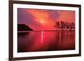 Purple Sunset over the Sea-kalarati-Framed Photographic Print