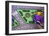 Purple Toy Car on Street Mat-null-Framed Photo