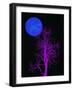 Purple Tree and Blue Moon-Jasmine Woods-Framed Art Print