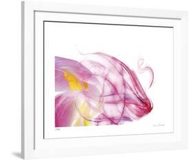 Purple Tulip Abstract No 128-Shams Rasheed-Framed Giclee Print