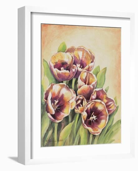 Purple Tulips I-Gwendolyn Babbitt-Framed Art Print