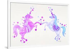 Purple Unicorns-Cat Coquillette-Framed Giclee Print