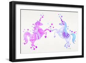 Purple Unicorns-Cat Coquillette-Framed Giclee Print