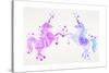 Purple Unicorns-Cat Coquillette-Stretched Canvas