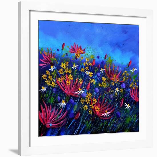 Purple Wild Flowers-Pol Ledent-Framed Art Print