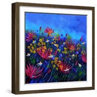 Purple Wild Flowers-Pol Ledent-Framed Art Print