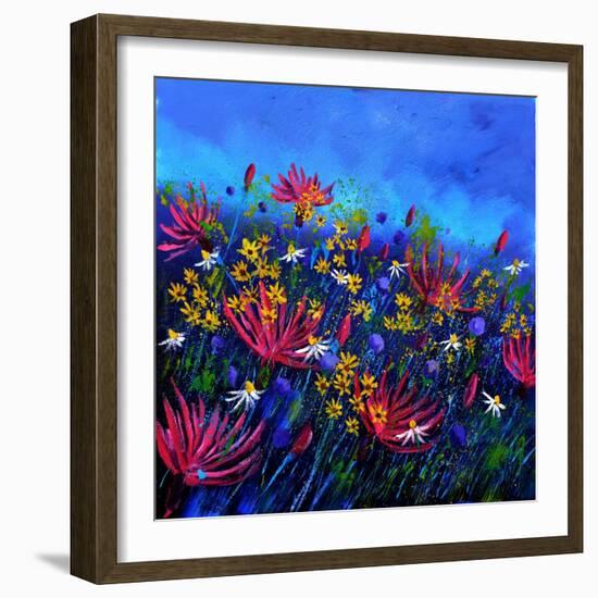 Purple Wild Flowers-Pol Ledent-Framed Art Print