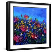 Purple Wild Flowers-Pol Ledent-Framed Art Print