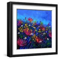 Purple Wild Flowers-Pol Ledent-Framed Art Print