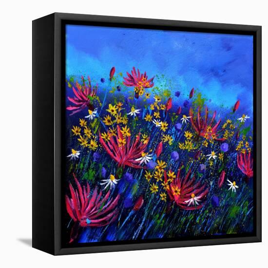 Purple Wild Flowers-Pol Ledent-Framed Stretched Canvas