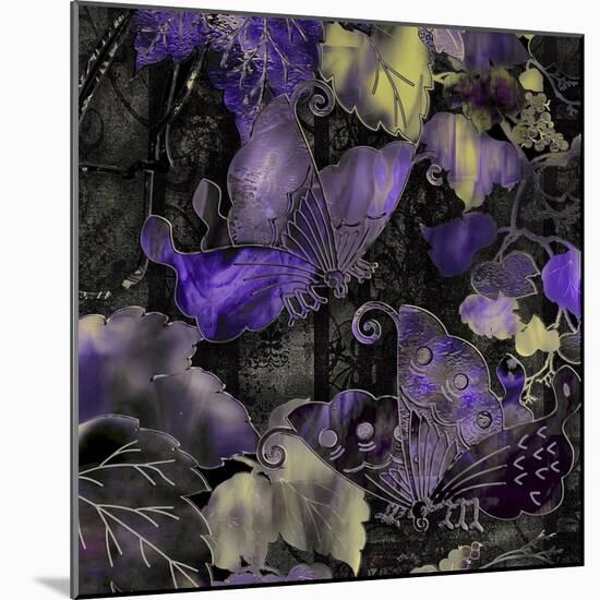 Purple Wings-Mindy Sommers-Mounted Giclee Print