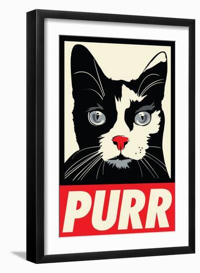 Purr Propaganda-Rachel Caldwell-Framed Art Print