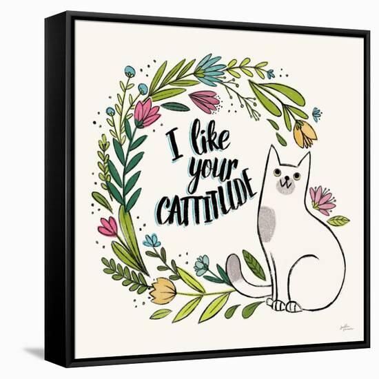 Purrfect Garden IX-Janelle Penner-Framed Stretched Canvas