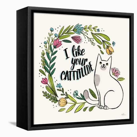 Purrfect Garden IX-Janelle Penner-Framed Stretched Canvas