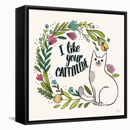 Purrfect Garden IX-Janelle Penner-Framed Stretched Canvas