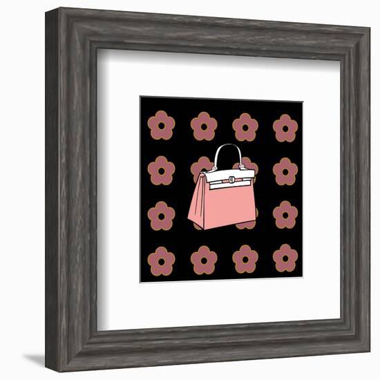 Purse in Soft Rose-null-Framed Art Print