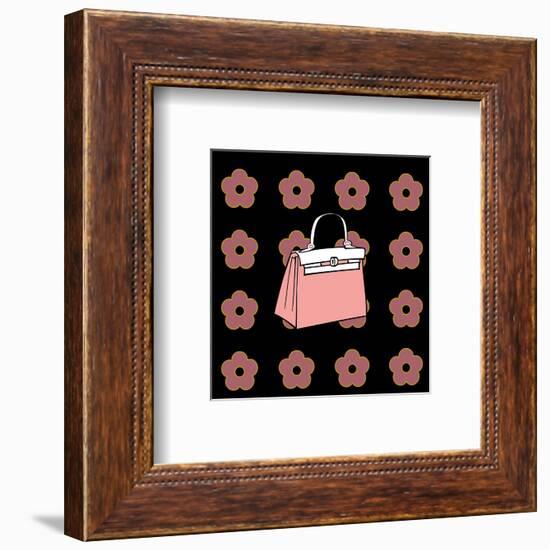 Purse in Soft Rose-null-Framed Art Print