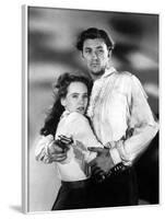 PURSUED, 1947 directed by RAOUL WALSH Teresa Wright and Robert Mitchum (b/w photo)-null-Framed Photo