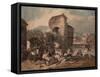 Pursuit of the French at Toulouse, 1814-null-Framed Stretched Canvas