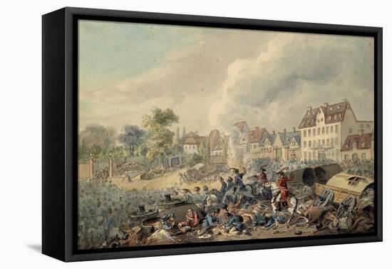 Pursuit of the French Through Leipzig, 1813-John Augustus Atkinson-Framed Stretched Canvas