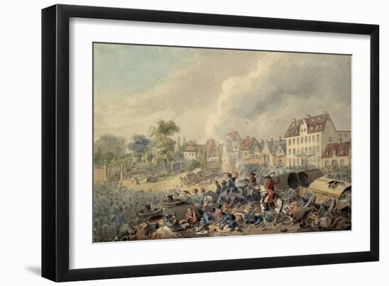 Pursuit of the French Through Leipzig, 1813-John Augustus Atkinson-Framed Giclee Print