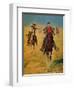 Pursuit or the Attack-Charles Shreyvogel-Framed Art Print