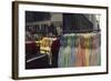 Push Boys Steer Racks of Dresses across Road in the Garment District, New York, New York, 1960-Walter Sanders-Framed Photographic Print