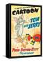 Push-Button Kitty, Tom, Jerry on poster art, 1952-null-Framed Stretched Canvas