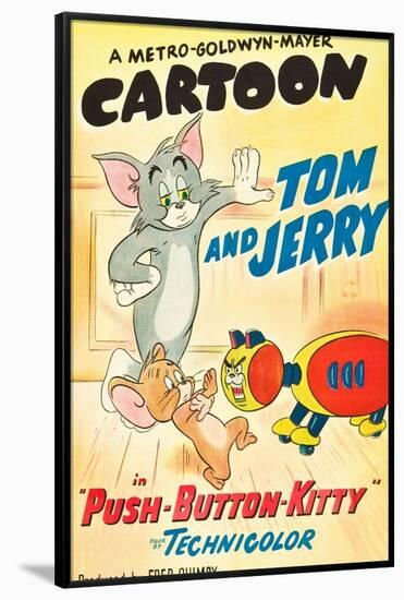 Push-Button Kitty, Tom, Jerry on poster art, 1952-null-Framed Poster