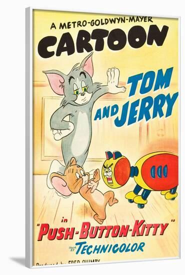 Push-Button Kitty, Tom, Jerry on poster art, 1952-null-Framed Poster