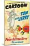 Push-Button Kitty, Tom, Jerry on poster art, 1952-null-Mounted Poster